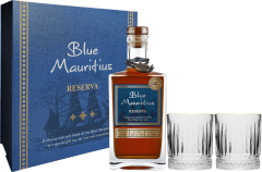 Blue Mauritius Reserva + 2 poh�re 40% 0,7l (dar�ekov� balenie 2 poh�re)