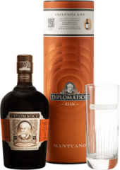 Diplomtico Mantuano  darekov set s pohrom 40% 0,7l (darekov balenie 1 pohr)