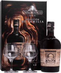 Diplomatico Seleccion de Familia + 2 pohre 43% 0,7l (darekov balenie 2 pohre)