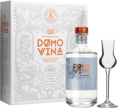 Domovina Slivovica Kniha + poh�r 52% 0,7l (dar�ekov� balenie kazeta)