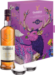 Glenfiddich 15 ron Solera + 2 pohre 40% 0,7l (darekov balenie 2 pohre)
