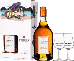 Godet XO Fine Champagne + 2 pohre 40% 0,7l