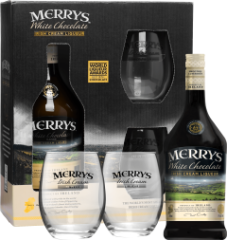 Merrys White Chocolate Cream + 2 pohre 17% 0,7l (darekov balenie 2 pohre)