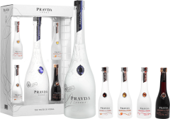 Pravda Vodka Gift Set 39,44% 0,9l