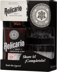 Relicario Ron Dominicano Superior + 2 pohre 40% 0,7l (darekov balenie 2 pohre)