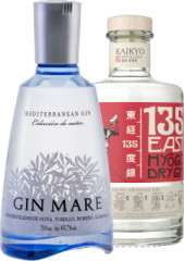 Set 135 East Hyogo Dry Gin + Gin Mare (set 1 x 0.7 l, 1 x 0.7 l)