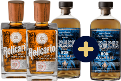 Set 2x Relicario Superior + Ron Caracas Extra Anejo + Ron Caracas zadarmo  (set 2 x 0.7 l, 2 x 0.7 l)