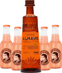 Set Almave Ambar Non-Alcoholic Blue Agave Spirit + 4x Thomas Henry Grapefruit (set 1 x 0.7 l, 4 x 0.2 l)