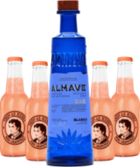 Set Almave Blanco Non-Alcoholic Blue Agave Spirit + 4x Thomas Henry Grapefruit (set 1 x 0.7 l, 4 x 0.2 l)