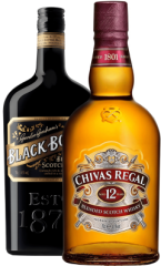 Set Black Bottle + Chivas Regal 12 ron (set 1 x 0.7 l, 1 x 0.7 l)
