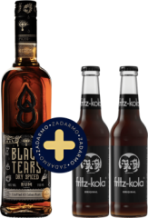 Set Black Tears Dry Spiced Rum + 2x fritz-kola zadarmo (set 1 x 0.7 l, 2 x 0.33 l)