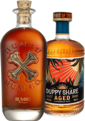 Set Bumbu Rum + The Duppy Share Aged Caribbean Rum 1,4l (set 1 x 0.7 l, 1 x 0.7 l)