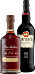 Set Dos Maderas PX 5+5 + Canasta Cream Sherry (set 1 x 0.7 l, 1 x 0.75 l)