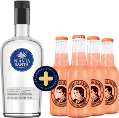 Set Mezcal Planta Santa Joven + 4x Thomas Henry Grapefruit 0,2 l zadarmo (set 1 x 0.7 l, 4 x 0.2 l)