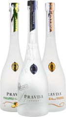 Set Pravda Vodka + Vodka Pineapple +  Vodka Orange (set 1 x 0.7 l, 1 x 0.7 l, 1 x 0.7 l)