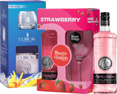 Set Puerto de Indias Strawberry + Cubical Premium + pohre (set 1 x 0.7 l, 1 x 0.7 l)