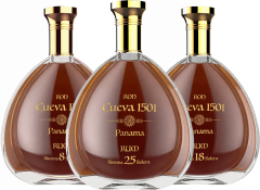 Set Ron Cueva 1501 Panama Sisterma 8 + 18 + 25 (set 1 x 0.7 l, 1 x 0.7 l, 1 x 0.7 l)