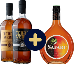 Set Terra Verde Chocolate + Coconut + Licor Safari zadarmo (set 1 x 0.7 l, 1 x 0.7 l, 1 x 0.7 l)