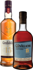 Set The GlenAllachie 15 ron + Glenfiddich 15 ron (set 2 x 0.7 l)
