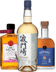 Set Umiki Whisky + Kamiki Sakura Wood Whisky + Hatozaki Japanese Pure Malt (set 1 x 0.5 l, 1 x 0.5 l, 1 x 0.7 l)